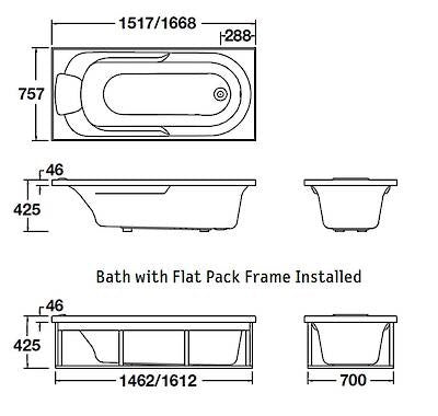 Englefield Sorrento II Drop in Bath Tub