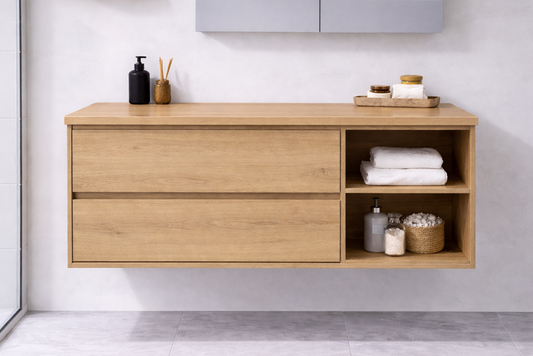 Arlo Vanity with Wooden Top