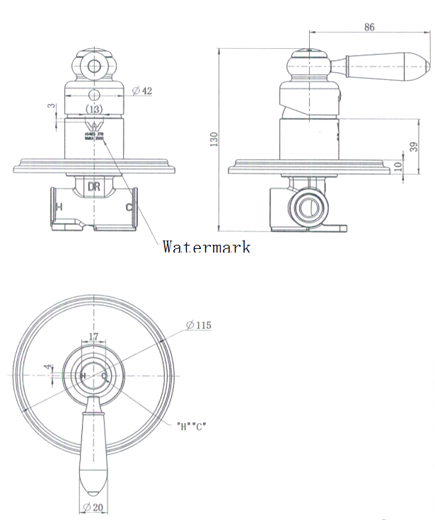 Bordeaux Shower Mixer