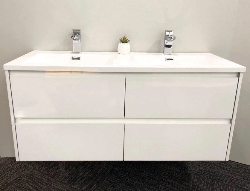 Geneva Wall-Hung Vanity With Double Basin 1200mm